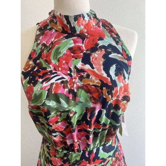 Sam Edelman High Neck Watercolor Dress Multicolor Size 2 NEW - Picture 3 of 10